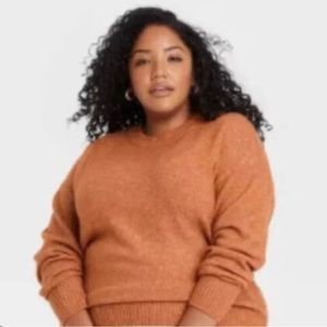Ava & Viv Rust Brown Pullover Sweater Womens Size 1X